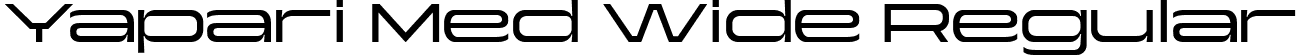 Yapari Med Wide Regular font | Yapari-MediumWide.ttf