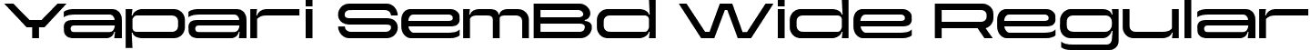 Yapari SemBd Wide Regular font | Yapari-SemiBoldWide.ttf