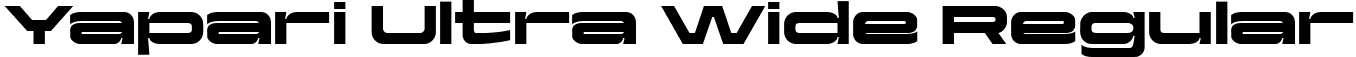 Yapari Ultra Wide Regular font | Yapari-UltraWide.ttf