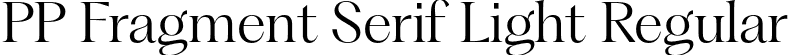 PP Fragment Serif Light Regular font | PPFragment-SerifLight.otf