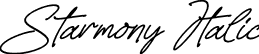 Starmony Italic font | Starmony-Italic.otf