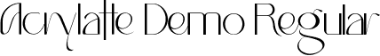 Acrylatte Demo Regular font | AcrylatteDemoRegular.ttf