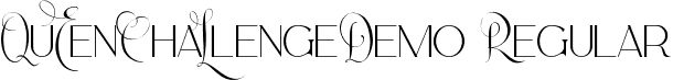 QueenChallengeDemo Regular font | QueenChallengeDemoRegular.ttf