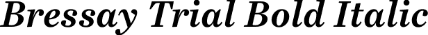 Bressay Trial Bold Italic font | Bressay_Trial_BdIt.ttf