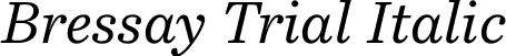Bressay Trial Italic font | Bressay_Trial_It.ttf