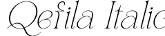 Qefila Italic font | Qefila-Italic.otf