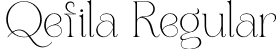 Qefila Regular font | Qefila.otf