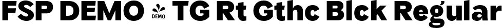 FSP DEMO - TG Rt Gthc Blck Regular font | Fontspring-DEMO-tgriotagothic-black.otf