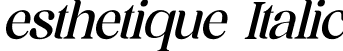 esthetique Italic font | esthetique-italic.otf