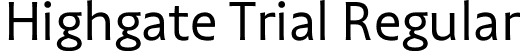 Highgate Trial Regular font | Highgate_Trial_Rg.ttf