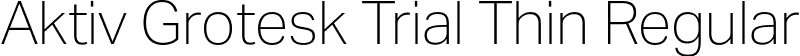 Aktiv Grotesk Trial Thin Regular font | AktivGrotesk_Trial_Th.ttf