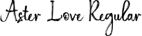 Aster Love Regular font | aster-love.otf