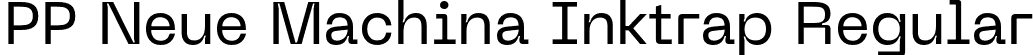 PP Neue Machina Inktrap Regular font | PPNeueMachina-InktrapRegular.otf