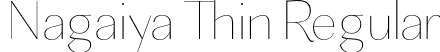 Nagaiya Thin Regular font | Nagaiya-Thin.otf