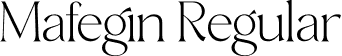 Mafegin Regular font | Mafegin.otf