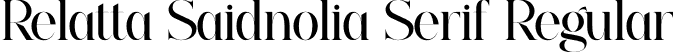 Relatta Saidnolia Serif Regular font | Relatta Saidnolia Serif.otf