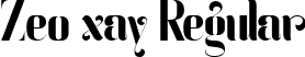 Zeo xay Regular font | Zeo xay.ttf