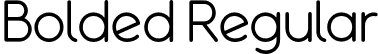 Bolded Regular font | Bolded-Regular.otf