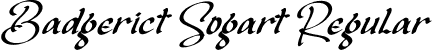 Badgerict Sogart Regular font | Badgerict Sogart.otf