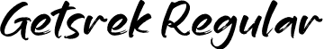 Getsrek Regular font | Getsrek.otf