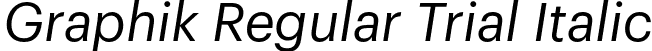 Graphik Regular Trial Italic font | Graphik-RegularItalic-Trial.otf