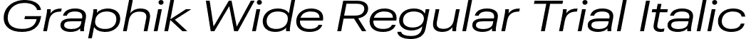 Graphik Wide Regular Trial Italic font | GraphikWide-RegularItalic-Trial.otf