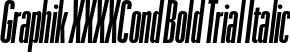 Graphik XXXXCond Bold Trial Italic font | GraphikXXXXCondensed-BoldItalic-Trial.otf
