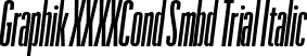 Graphik XXXXCond Smbd Trial Italic font | GraphikXXXXCondensed-SemiboldItalic-Trial.otf