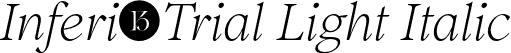 Inferi-Trial Light Italic font | Inferi-Trial-LightItalic.otf