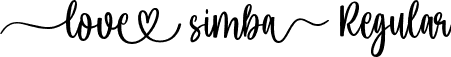 love simba Regular font | Love Simba.otf