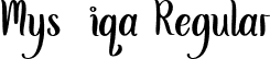 Mysthiqa Regular font | Mysthiqa.ttf