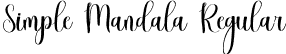 Simple Mandala Regular font | Simple Mandala.otf