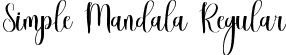 Simple Mandala Regular font | Simple Mandala.ttf