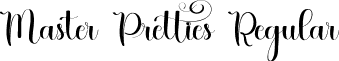 Master Pretties Regular font | Master Pretties.ttf