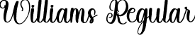 Williams Regular font | Williams.ttf