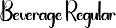 Beverage Regular font | Beverage.otf