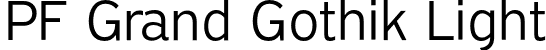 PF Grand Gothik Light font | PFGrandGothik-Light-subset.otf