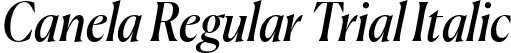 Canela Regular Trial Italic font | Canela-RegularItalic-Trial.otf