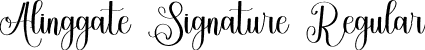 Alinggate Signature Regular font | Alinggate Signature.otf