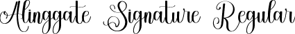 Alinggate Signature Regular font | Alinggate Signature.ttf