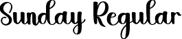 Sunday Regular font | Sunday.ttf