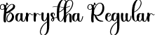 Barrystha Regular font | Barrystha.ttf