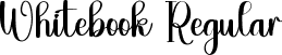 Whitebook Regular font | Whitebook.ttf