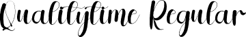 Qualitytime Regular font | Qualitytime.otf