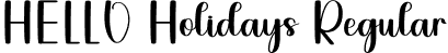 HELLO Holidays Regular font | HELLO Holidays.otf