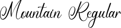 Mountain Regular font | Mountain.ttf