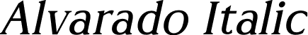 Alvarado Italic font | Alvarado-RegularItalic.otf