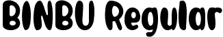 BINBU Regular font | BINBU.ttf