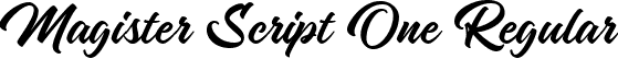 Magister Script One Regular font | Magister Script One.ttf