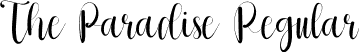 The Paradise Regular font | The Paradise.otf